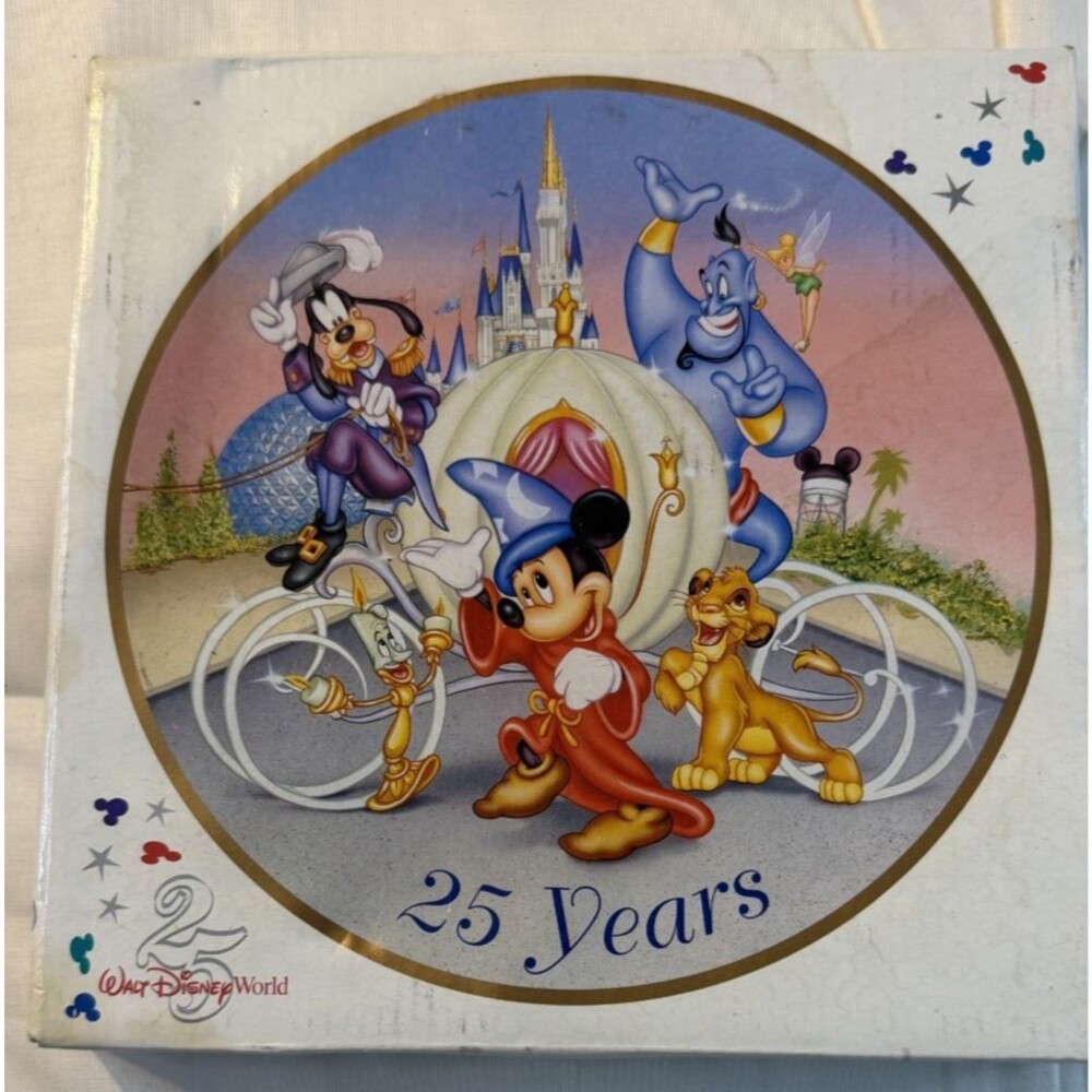 🌟🏰 WALT DISNEY WORLD 25th Anniversary 3D Decorative Plate – NEW (1996) 🏰🌟
